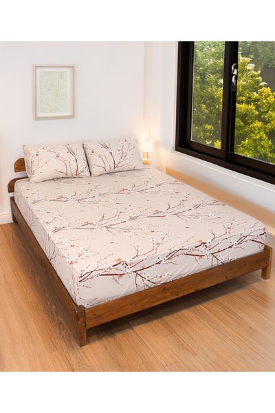 ENESSA Patterned Fitted Sheet Single and King Size