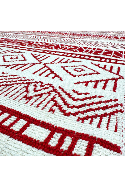 OEM Woven Cotton Rug, Red, 60x90 cm, CBB520