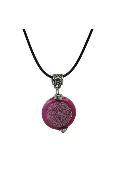 CEZY Women Men Hilye-I Sheriff Written Pink Agate Stone Necklace Natural Stone Necklace Spiritual Gift Jewelry