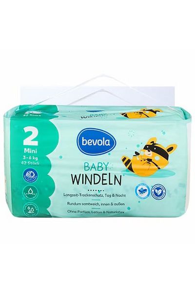 Bevola Diapers No. 2 for children 3-6 kg, 42 pcs