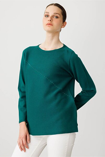 Desen Triko Women's Crew Neck Verev Stone Sweater Early