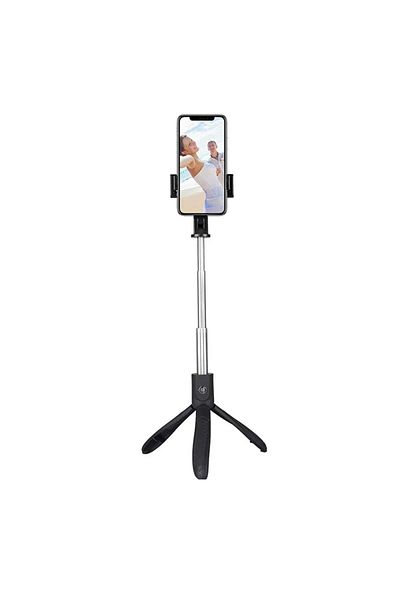 Techsuit Stick selfie pliabil cu trepied, 70 cm - (K06) - Negru