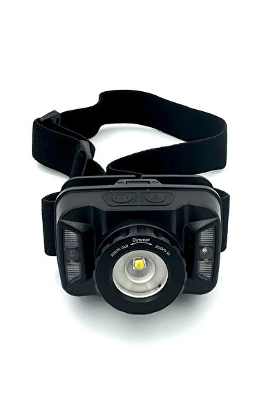 moniev Hag Şarjlı Kafa Lambası Hareket Sensörlü Zoomlu Kamp Feneri Balıkçı Avcı Feneri