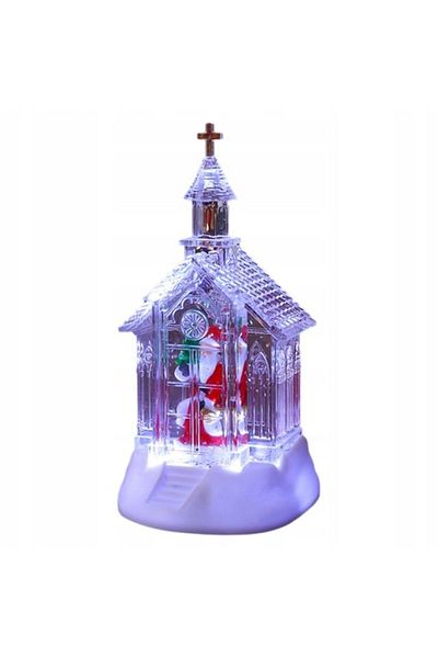 3 OZDOBA ŚWIĄTECZNA DOMEK LED PODŚWIETLANY FIGURKA BOŻE NARODZENIE