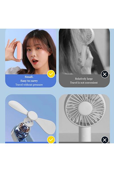 Techsuit Portable Fan, 1200mAh - (TF1) - White