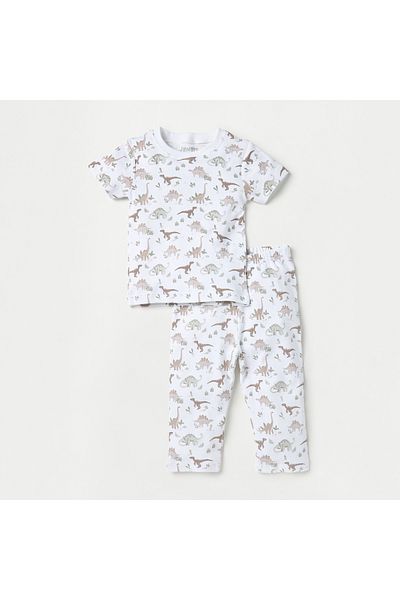 Juniors All-Over Dinosaur Print T-shirt and Pyjama Set