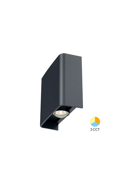 Braytron APLICAȚIE DE PERETE BRY-VECTOR-B-WL-GRY-2x1W-3ÎN1-IP65