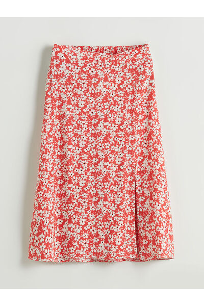 LC Waikiki Quality Parts from Celebi Store |   Patterned Slit Skirt with Elastic Waist