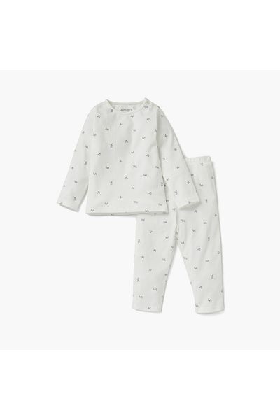 Juniors Floral Print T-shirt and Pyjama Set