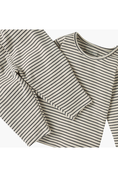 Juniors Striped Long Sleeves T-shirt and Pyjama Set