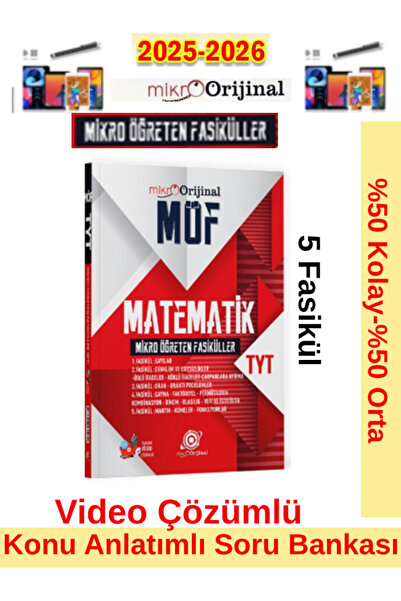 Orijinal Yayınları 2025-2026 Mikro Orijinal Möf Tyt Matematik Mikro Öğreten F...