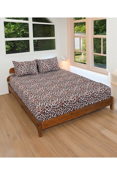 ENESSA Patterned Fitted Sheet Single and King Size