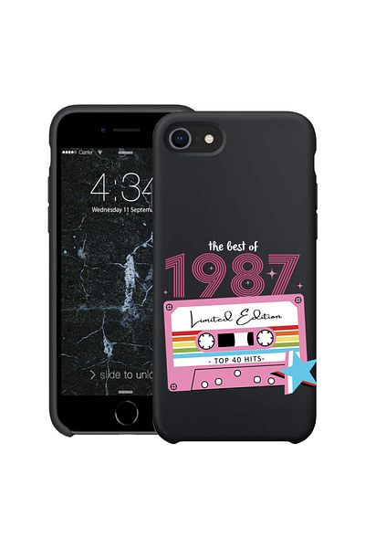 bestcase ® Slim Silicon Case For Apple iPhone SE 3 / SE 2 / 7 / 8, 1987 - Girl Style, 1396527 B 1941