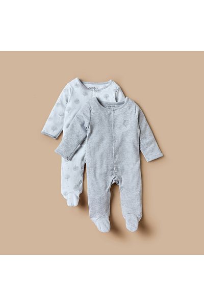 Juniors Assorted Closed Feet Sleepsuit with Long Sleeves - Set of 2