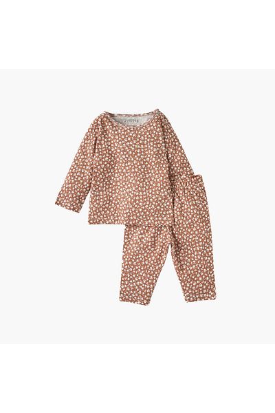 Juniors All-Over Floral Print T-shirt and Pyjama Set