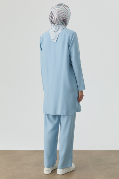 Tuğba Kesik Detaylı Pantolon - Aqua