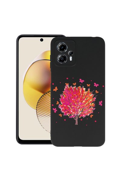 bestcase Λεπτή θήκη σιλικόνης ® για Motorola Moto G53, Δέντρο με πεταλούδες, ...