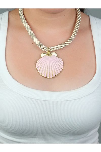 Sumen Butik Oyster Model Summer Drawstring Necklace