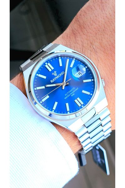 Raymond Rym-0104 Automatic Men's Watch - Miyota Machine - Steel Case and Cord - 2 Years Warranty
