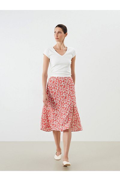 LC Waikiki New Season Elastic Waist Floral Ripped Skirt - S5Nl25Z8