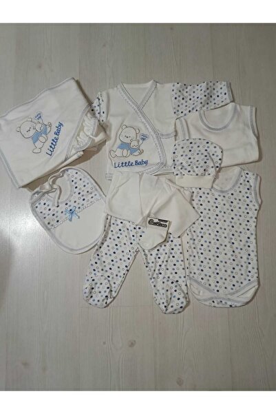 Bombinoo Hospital Release 11 Piece Teddy Bear Patterned Baby Boy Bodysuit Set
