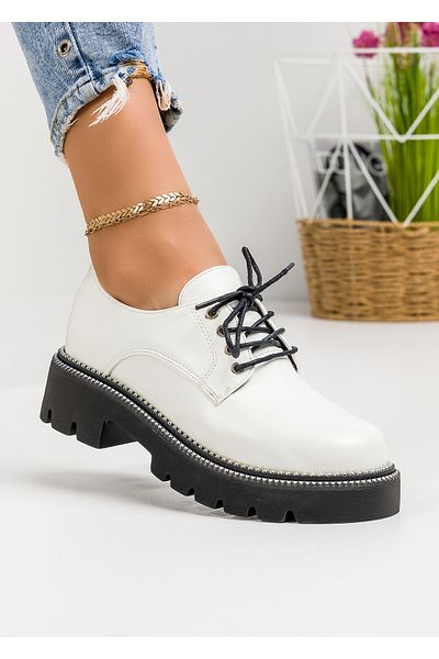 starlike Women's casual shoes white with black A160