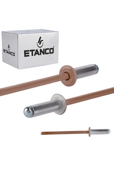 Etanco Nity otwarte aluminiowe 4x12mm RAL 8004