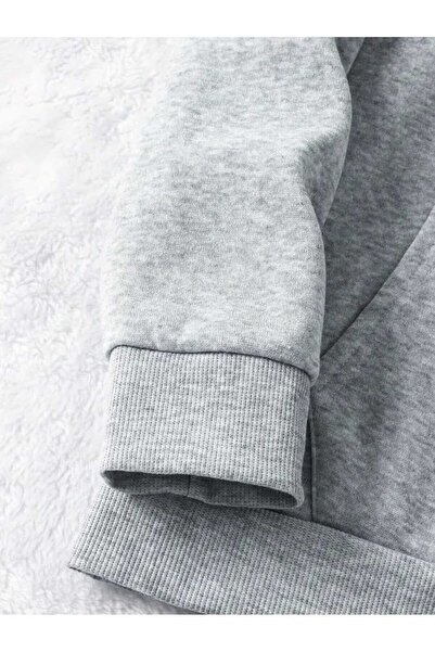 caddekombin Μάλλινο φούτερ με κουκούλα και τσέπη με στάμπα Slay All Day