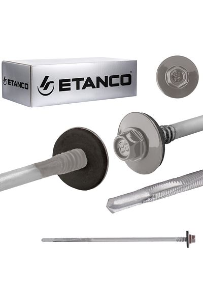 Etanco Wkręty GTR12 SP A19 5,5/6,3x185mm RAL 9007