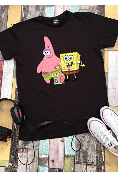 RYO FASHİON SpongeBob majica sa prilagođenim dizajnom, crna, kratkih rukava, ...