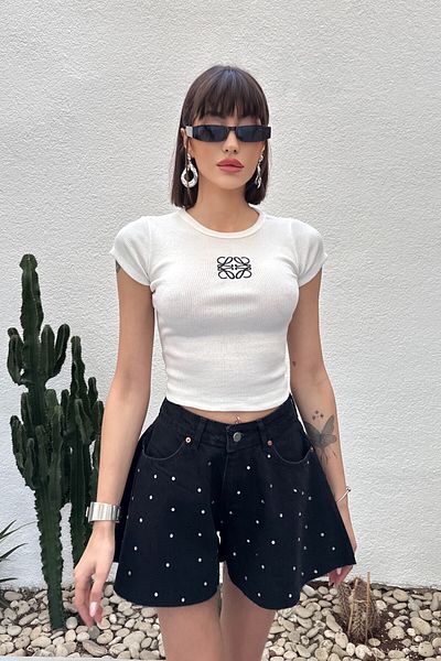 New Now BLUZĂ CAMISĂ CU MÂNERĂ SCURTĂ BORDATĂ
