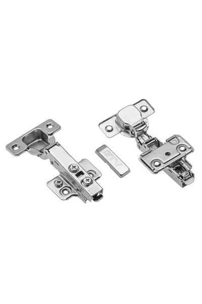 GTV Clip-on Hinge, GTV, Soft-close, For Applied Door, 3D Adjustment, Nickel