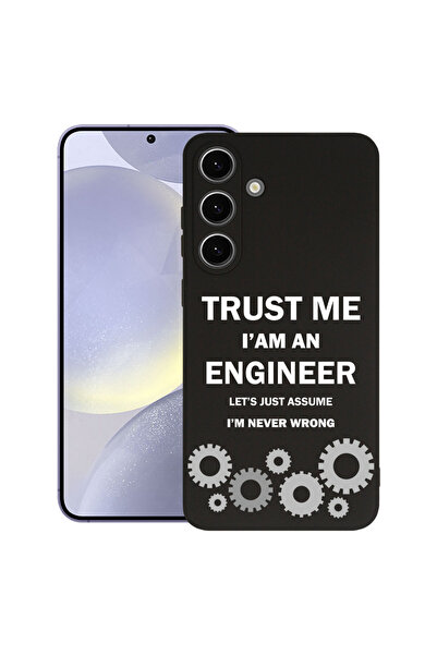 bestcase ® Θήκη σιλικόνης Premium για Samsung Galaxy S25, Trust me I'm an eng...