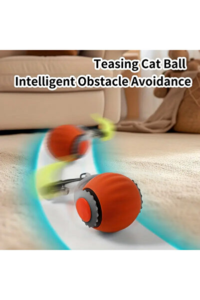 Lady Fify Kedi ve Köpek için Şarjlı ve Fiber Tüylü Hareket eden Oyun Topu