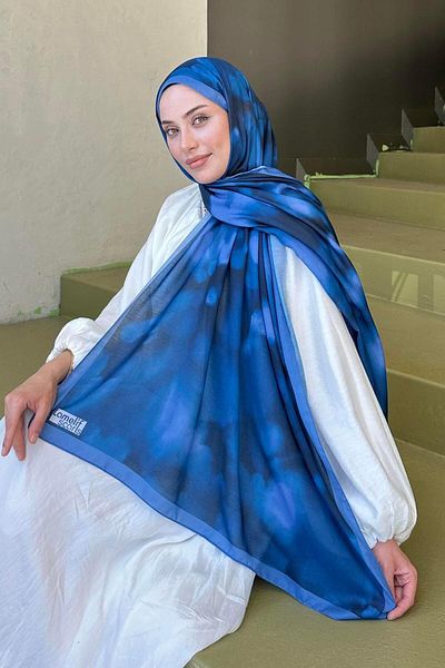 lamelif Model Tie Dye Soft Wrap Indigo