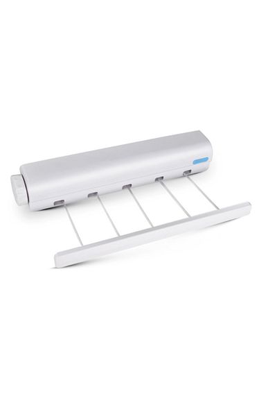 Türkiye Self-Retractable Indoor Plastic Clothesline Drying Hanger Wall Mounted Hanging Rack for Bathroom Con