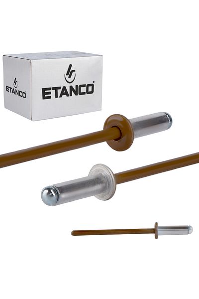 Etanco Nity otwarte aluminiowe 4x12mm RAL 8003