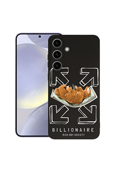 bestcase Husă premium din silicon pentru Samsung Galaxy S25, Ursul Billionair...