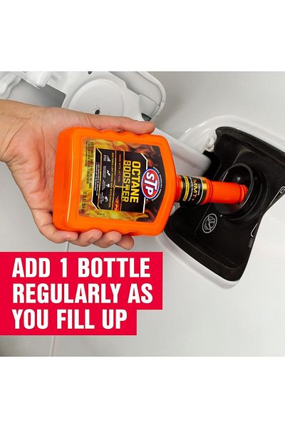 STP Octane Booster 354 ml with MMT+ synthetic technology and jet fuel components for performance and