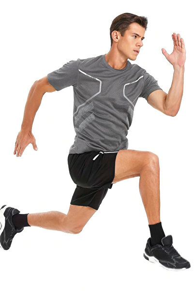 GENIUS STORE Tricou sport pentru bărbați Antrenament Gym Poliester Tricou sport pentru bărbați TRICOU CU DUNGĂ