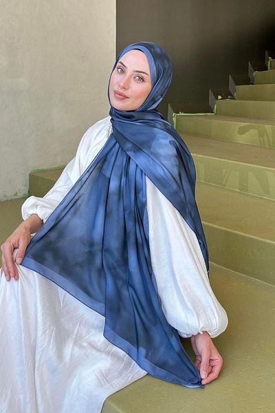 lamelif Batik Pattern Soft Shawl Anthracite