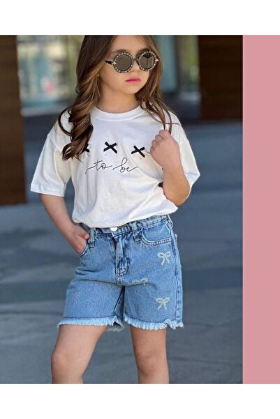 cgboutiquestylekids Cg Kids to Be Printed Embroidered Ribbon Bow Skirt Look D...
