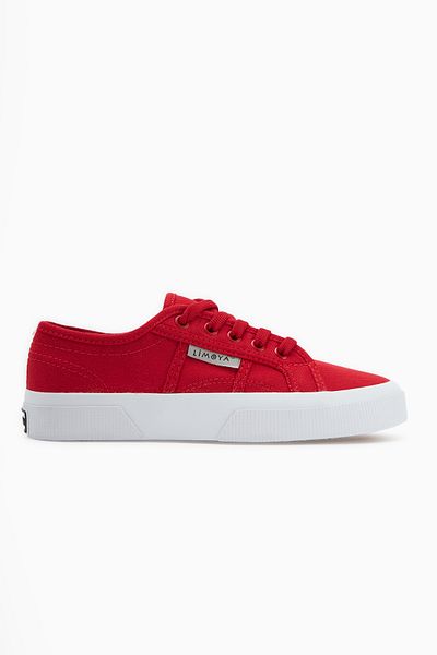 Limoya Timon Red Comfortable Sole Linen Sneakers