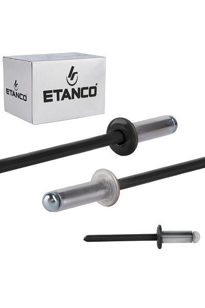 Etanco Nity otwarte aluminiowe 4,8x12mm RAL 9005