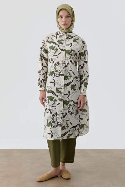 Tuğba Pile Detaylı Havuç Pantolon - Haki