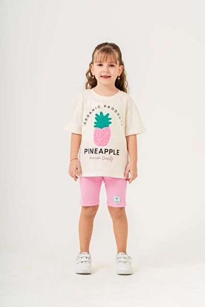 cgboutiquestylekids Cg Kids Pineapple Embroidered Bottom Ribbed Shorts Leggin...