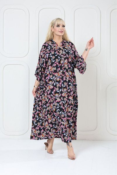 mervemoda Women's large size woven dress