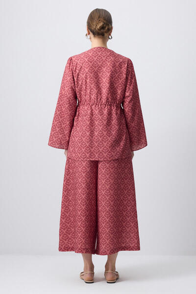 Touché Privé Patterned Kimono Pants Suit