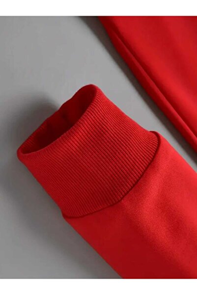 caddekombin Φούτερ με κουκούλα Ghostemane με στάμπα και τσέπες από βαμβακερό κόκκινο χρώμα