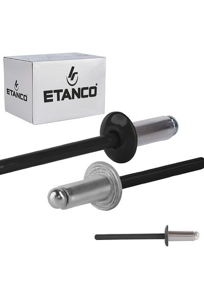 Etanco Nity otwarte aluminiowe 4x10mm RAL 9005